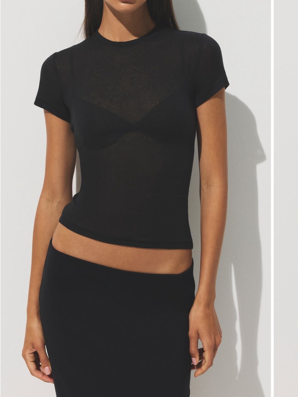 Skims Sheer Rib T-Shirt